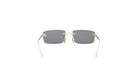A pair of dark-tinted sunglasses with a sleek, modern design.