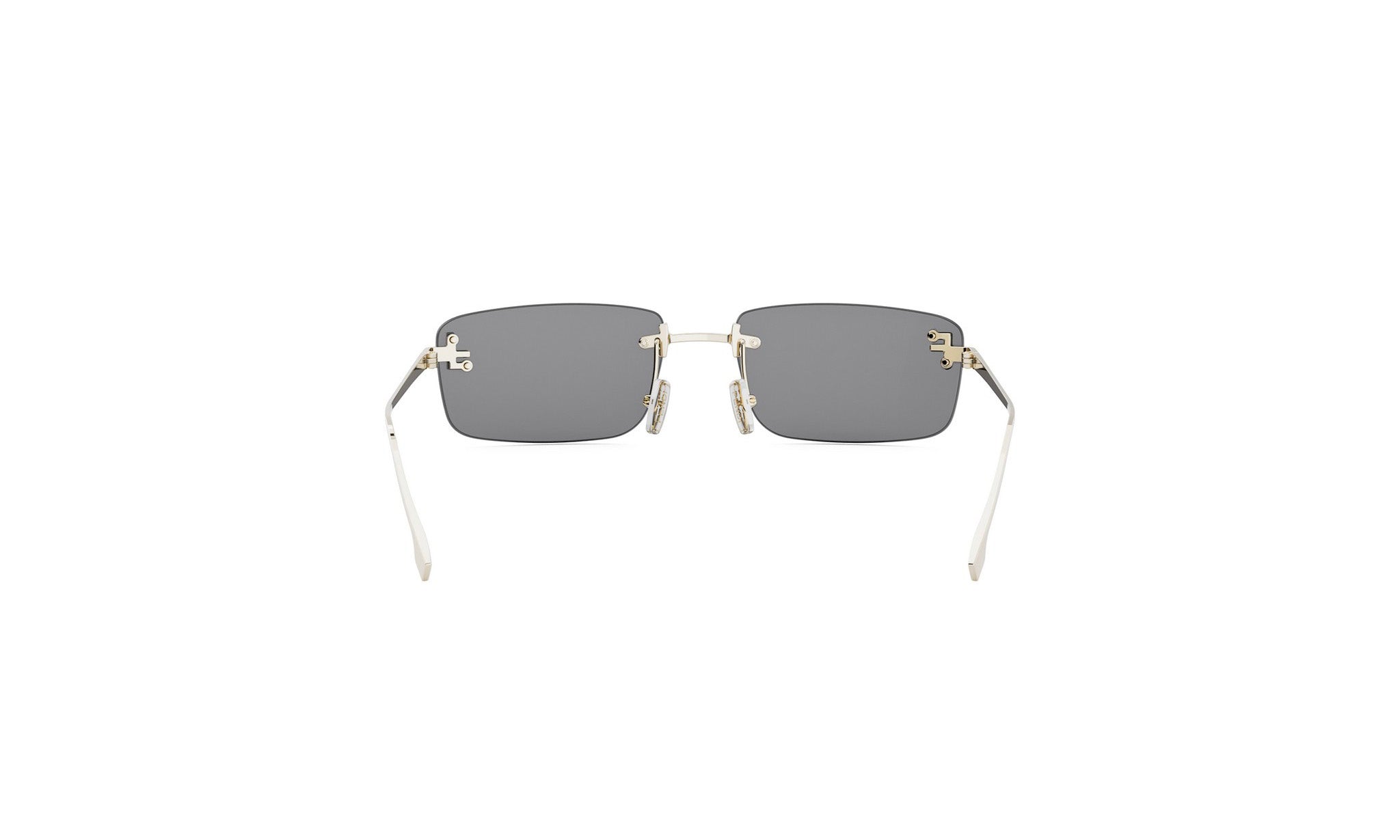 A pair of dark-tinted sunglasses with a sleek, modern design.