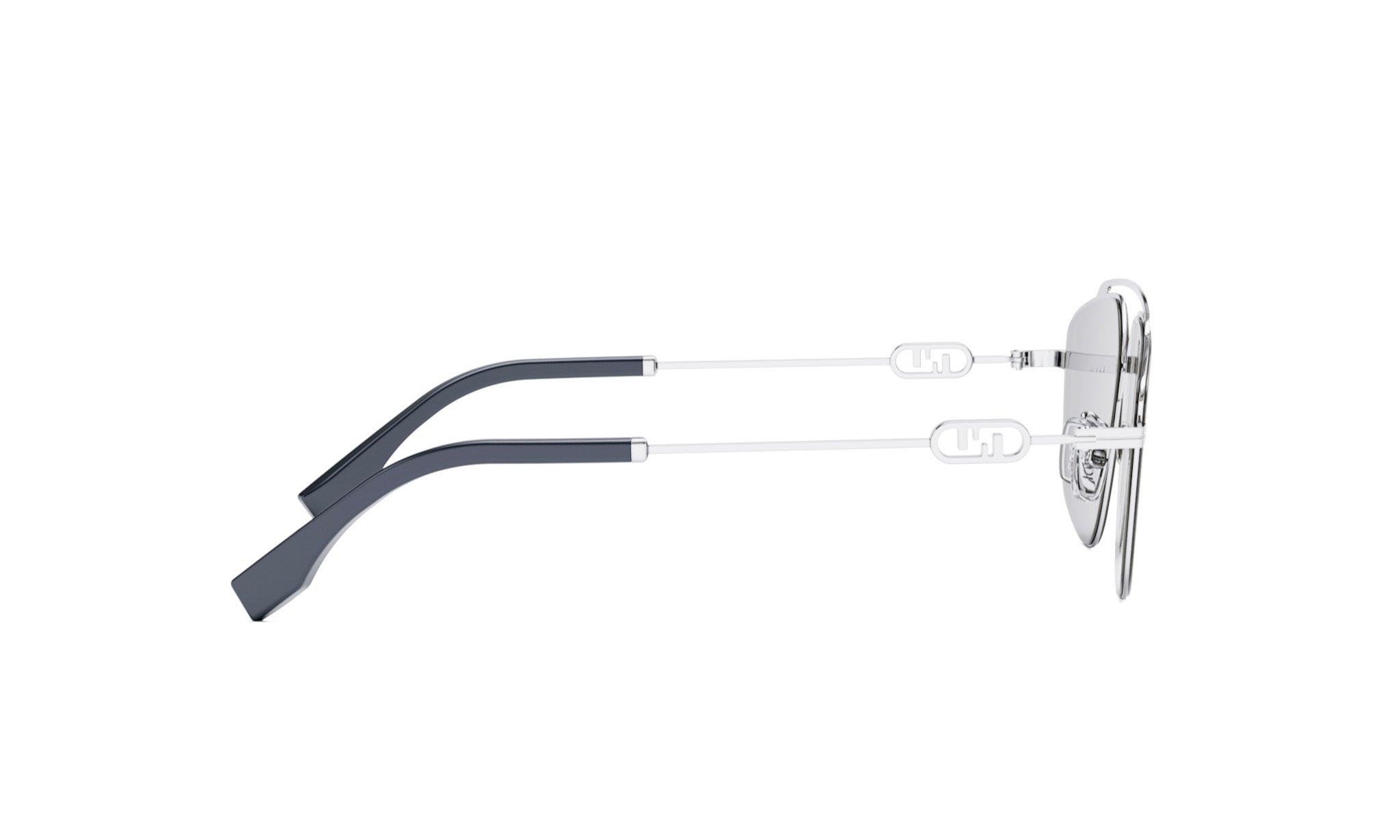 A pair of sunglasses with a sleek, modern design.