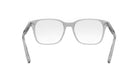 A pair of clear, rectangular-framed glasses with a sleek, modern design.