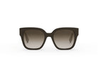 A pair of black sunglasses with a gradient lens design.