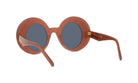 Brown sunglasses with dark lenses.