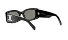 A pair of black sunglasses with a Celine Paris logo on the frame.