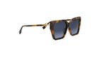 A pair of stylish sunglasses with a dark frame and dark lenses.