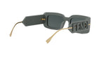 A pair of stylish sunglasses with a distinctive Fendi logo on the frame.
