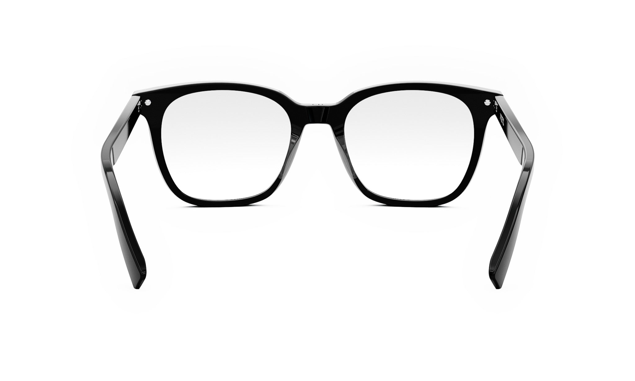 A pair of black-framed glasses with a sleek, modern design.