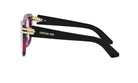 A pair of stylish sunglasses with a black frame and gold accents, featuring the Christian Dior logo.