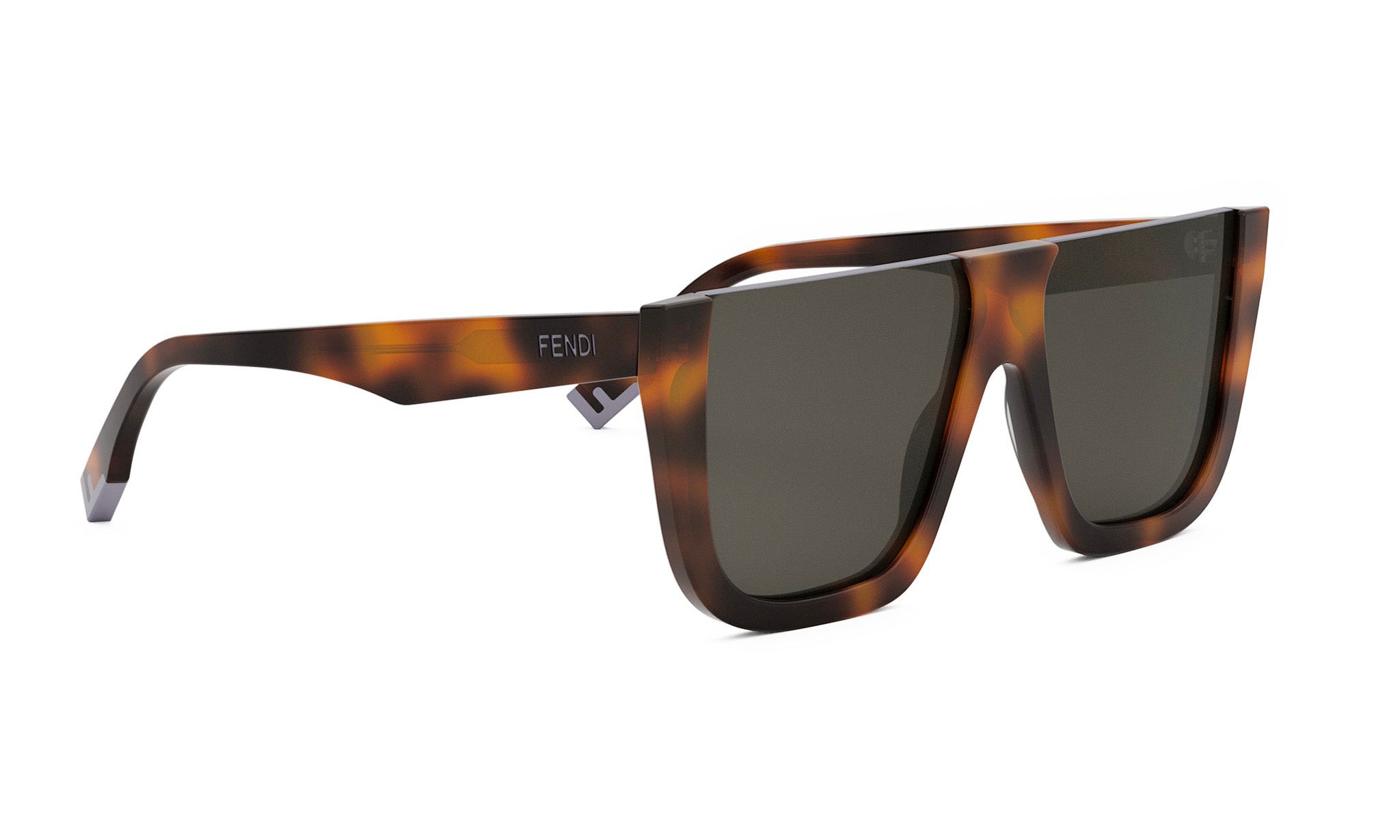 A pair of brown-framed sunglasses with dark lenses.