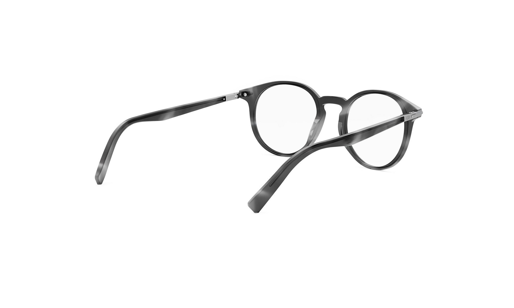 A pair of black-framed glasses with a sleek, modern design.