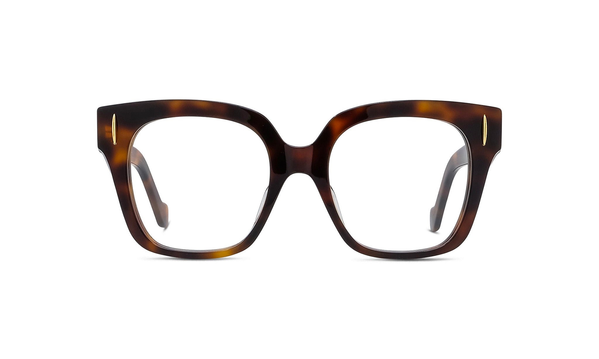 A pair of stylish, tortoiseshell-framed glasses with a dark brown color and a classic, classic-inspired design.