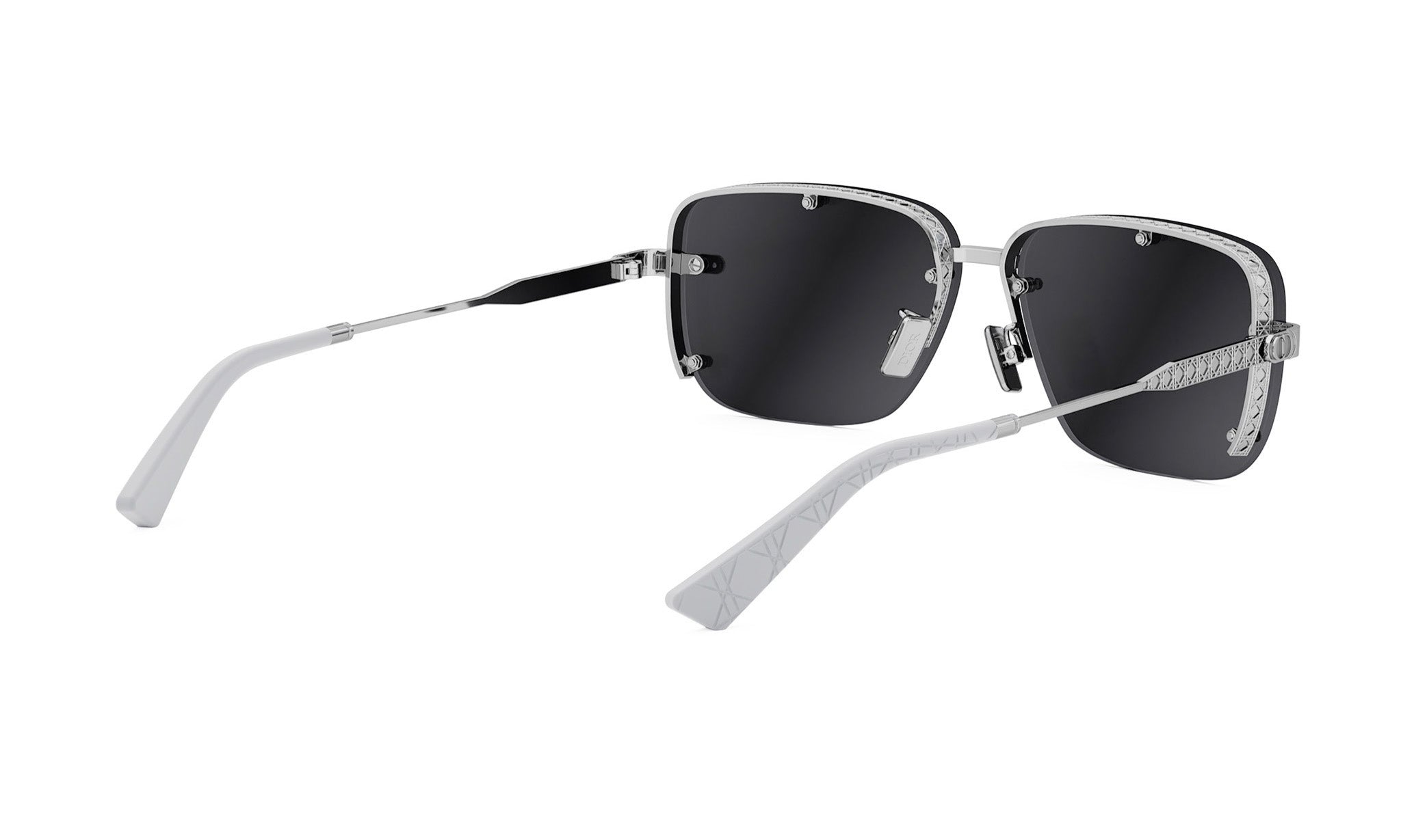 A pair of stylish sunglasses with a sleek, modern design.