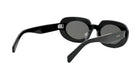 A pair of black sunglasses with a sleek, modern design.