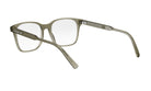 A pair of gray-framed glasses with a sleek, modern design.