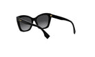 A pair of black Fendi sunglasses with a gradient lens design.