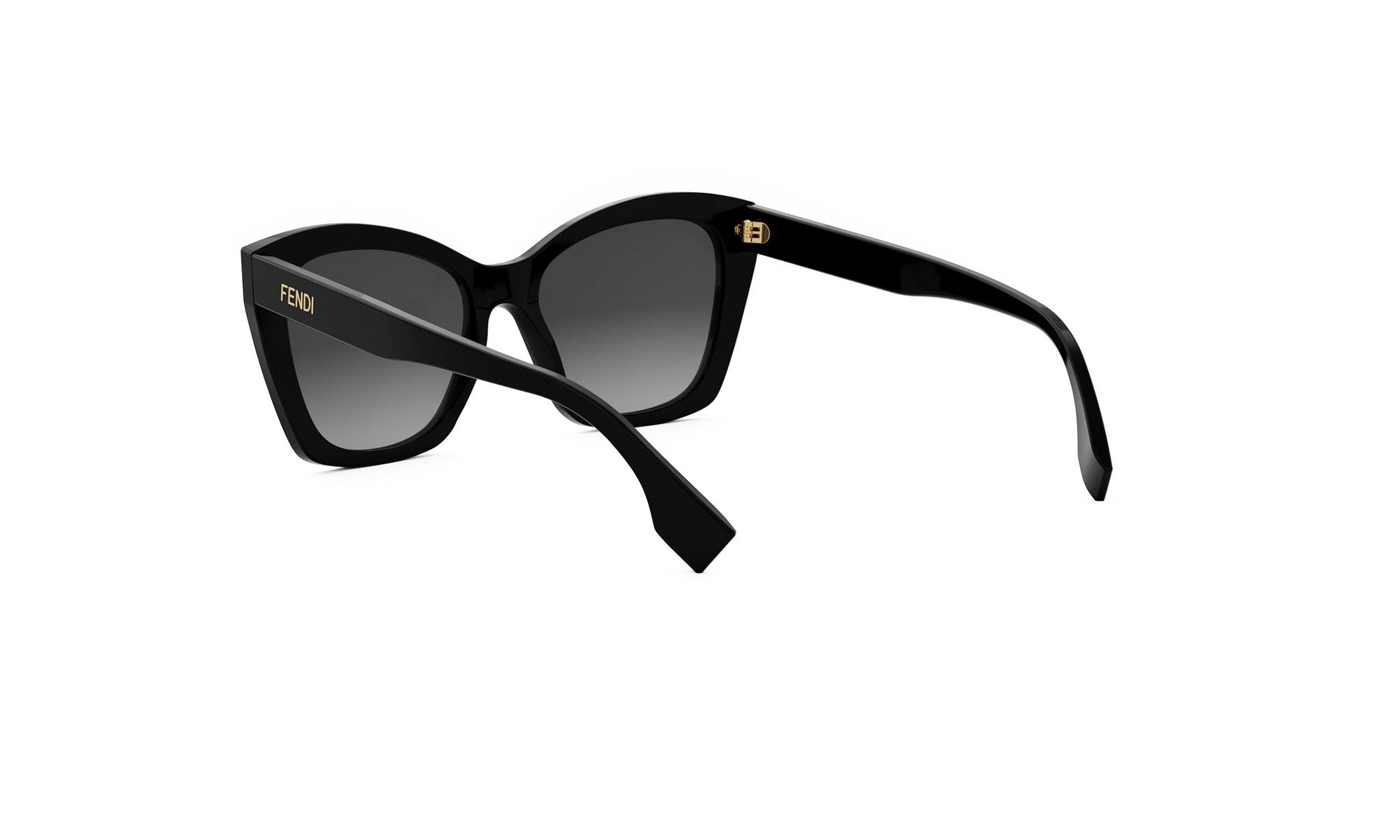 A pair of black Fendi sunglasses with a gradient lens design.