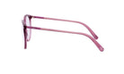 A pair of purple-framed glasses with a thin, sleek design.