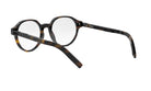 A pair of dark-framed glasses with a tortoiseshell pattern.