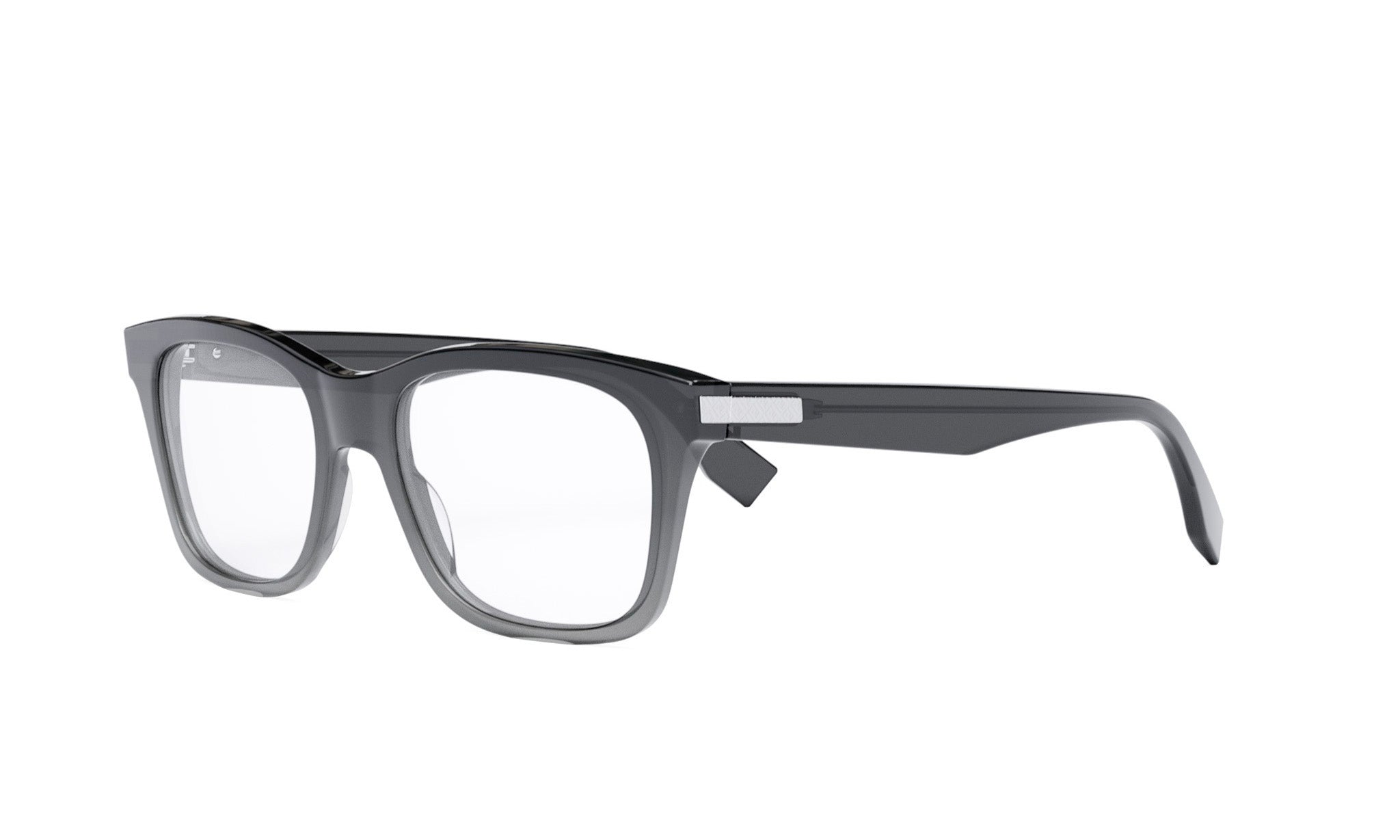 A pair of black-framed glasses with a sleek, modern design.