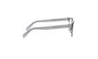 A pair of silver-framed glasses with a sleek, modern design.