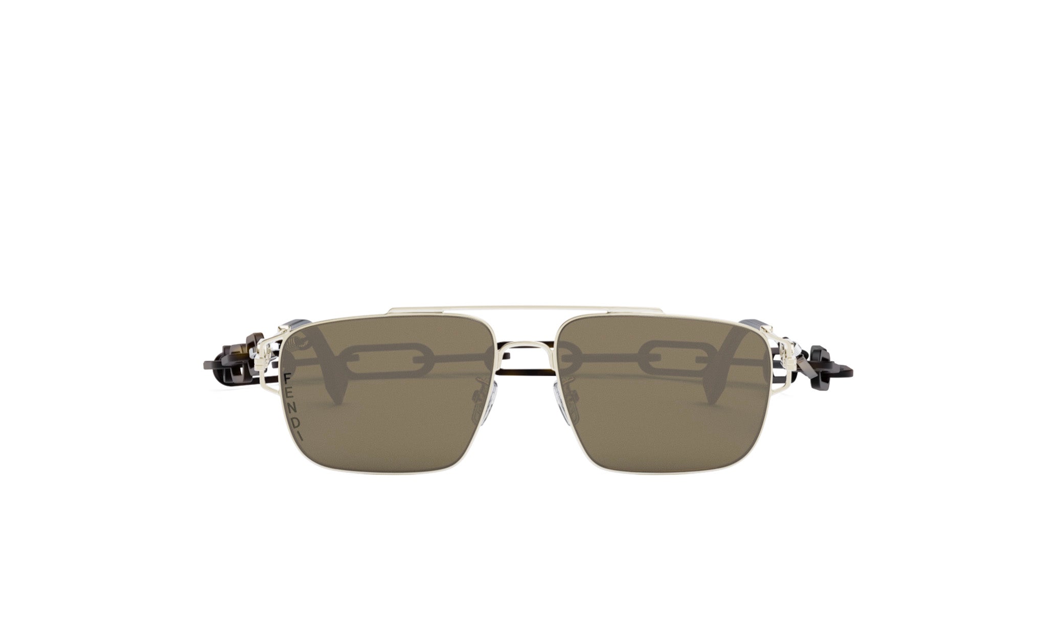A pair of stylish sunglasses with a dark frame and dark lenses.