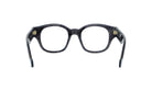 A pair of black-framed glasses with a sleek, modern design.
