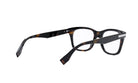 A pair of tortoiseshell-framed glasses with dark frames and clear lenses.