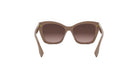 A pair of brown sunglasses with a gradient lens design.