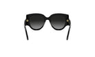 A pair of black sunglasses with a gradient lens design.