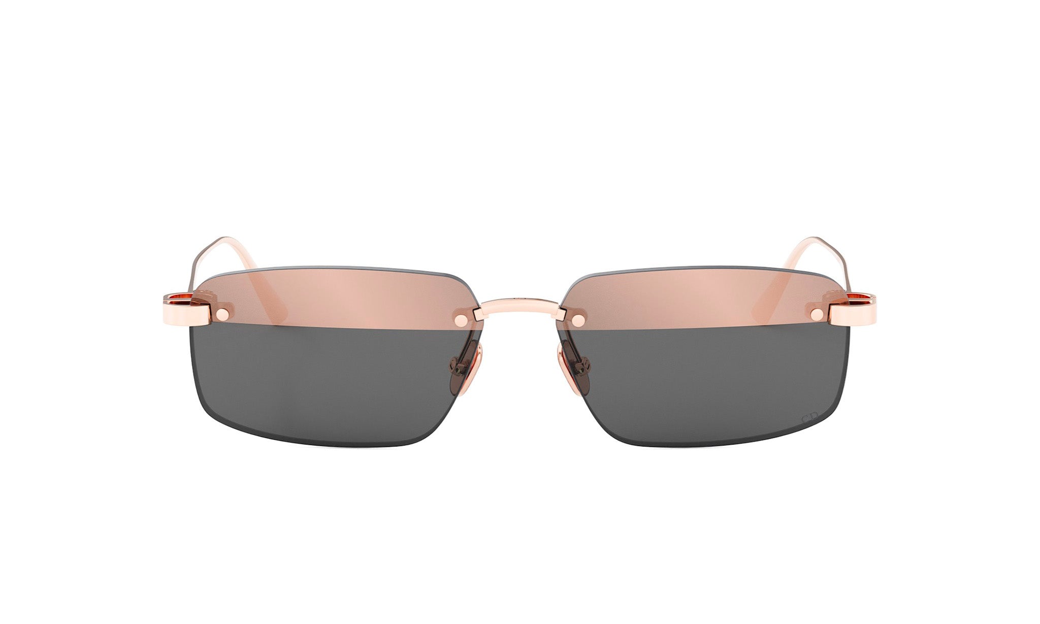 A pair of stylish sunglasses with dark lenses and gold-toned temples.