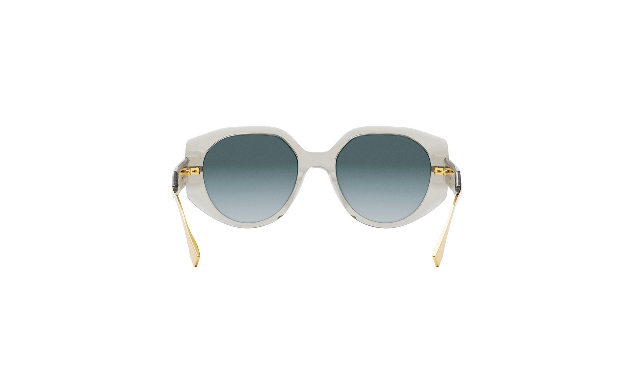 A pair of stylish sunglasses with a white frame and dark lenses.