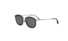 A pair of black-framed sunglasses with a sleek, modern design.