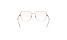 A pair of gold-colored, hexagonal-shaped glasses with clear lenses.