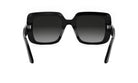 A pair of black sunglasses with a gradient lens design.