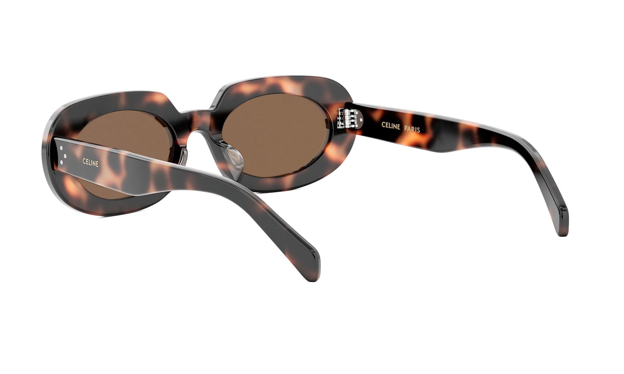 A pair of stylish sunglasses with a tortoiseshell frame and dark lenses.
