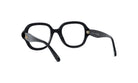 A pair of black-framed glasses with a sleek, modern design.