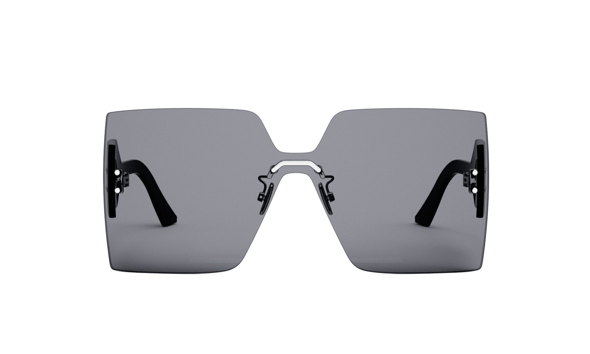 A pair of stylish, square-framed sunglasses with dark lenses.