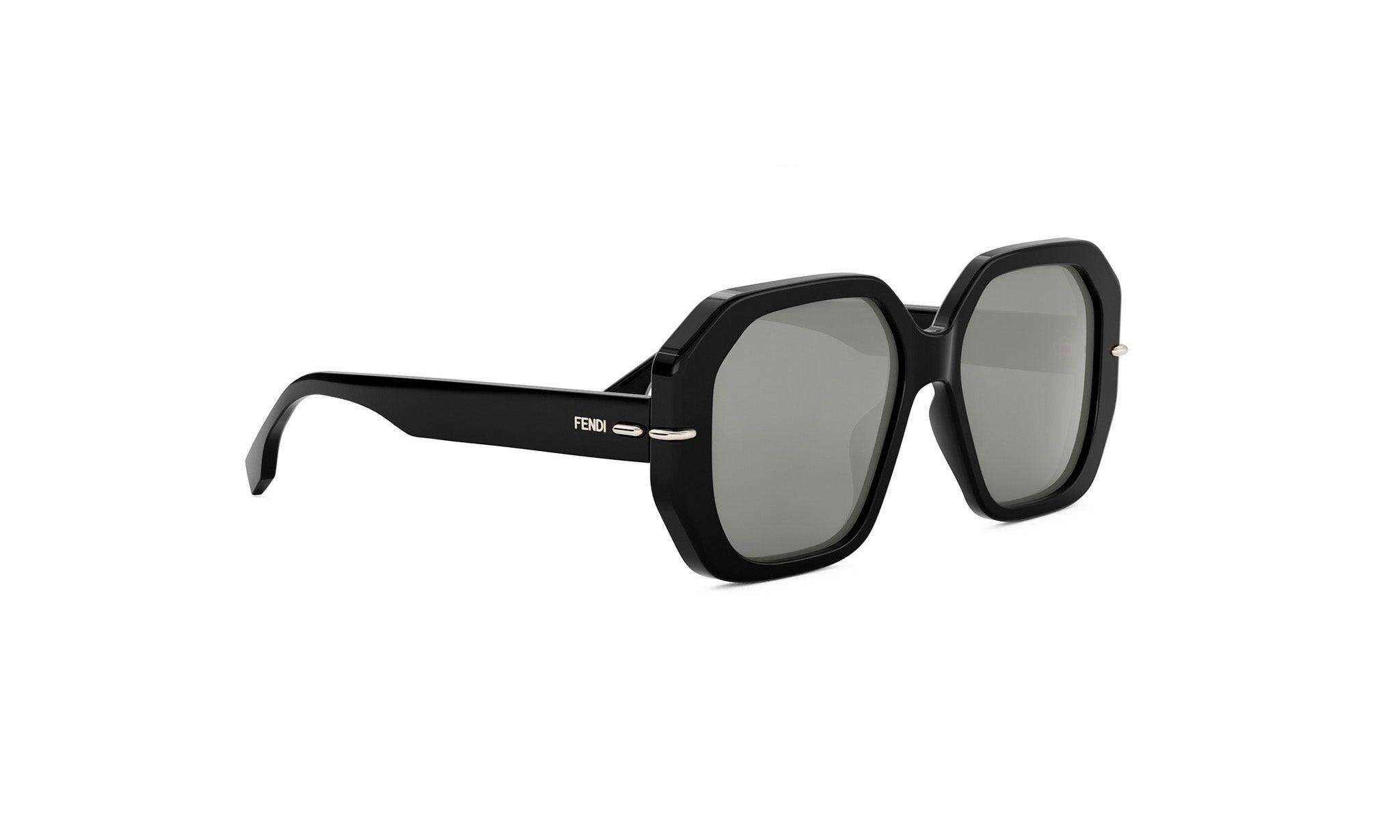 A pair of black Fendi sunglasses with a sleek, modern design.