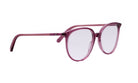 A pair of purple-framed glasses with a thin, sleek design.