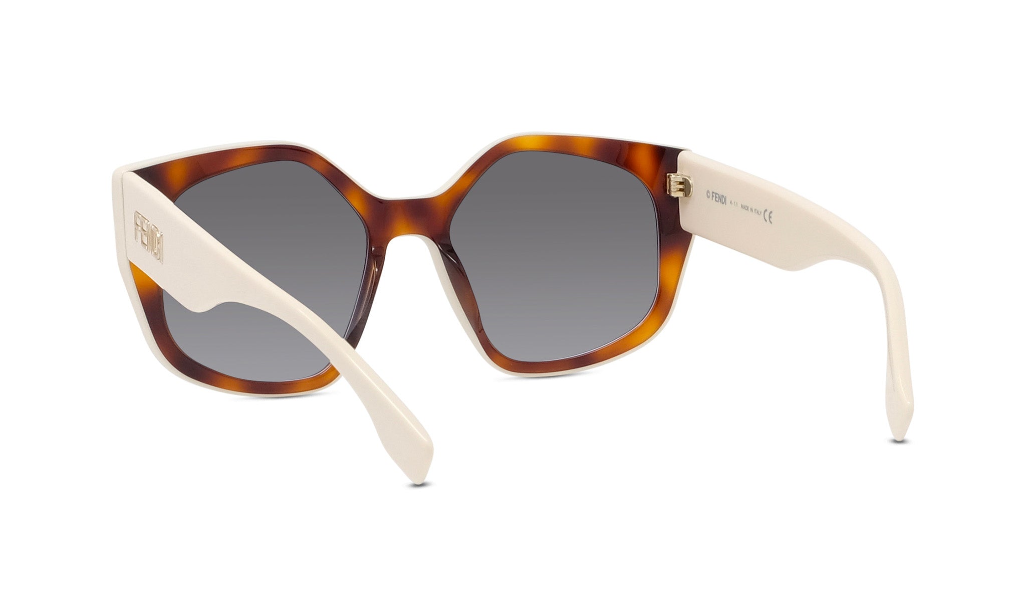 A pair of stylish sunglasses with a tortoiseshell frame and dark lenses.