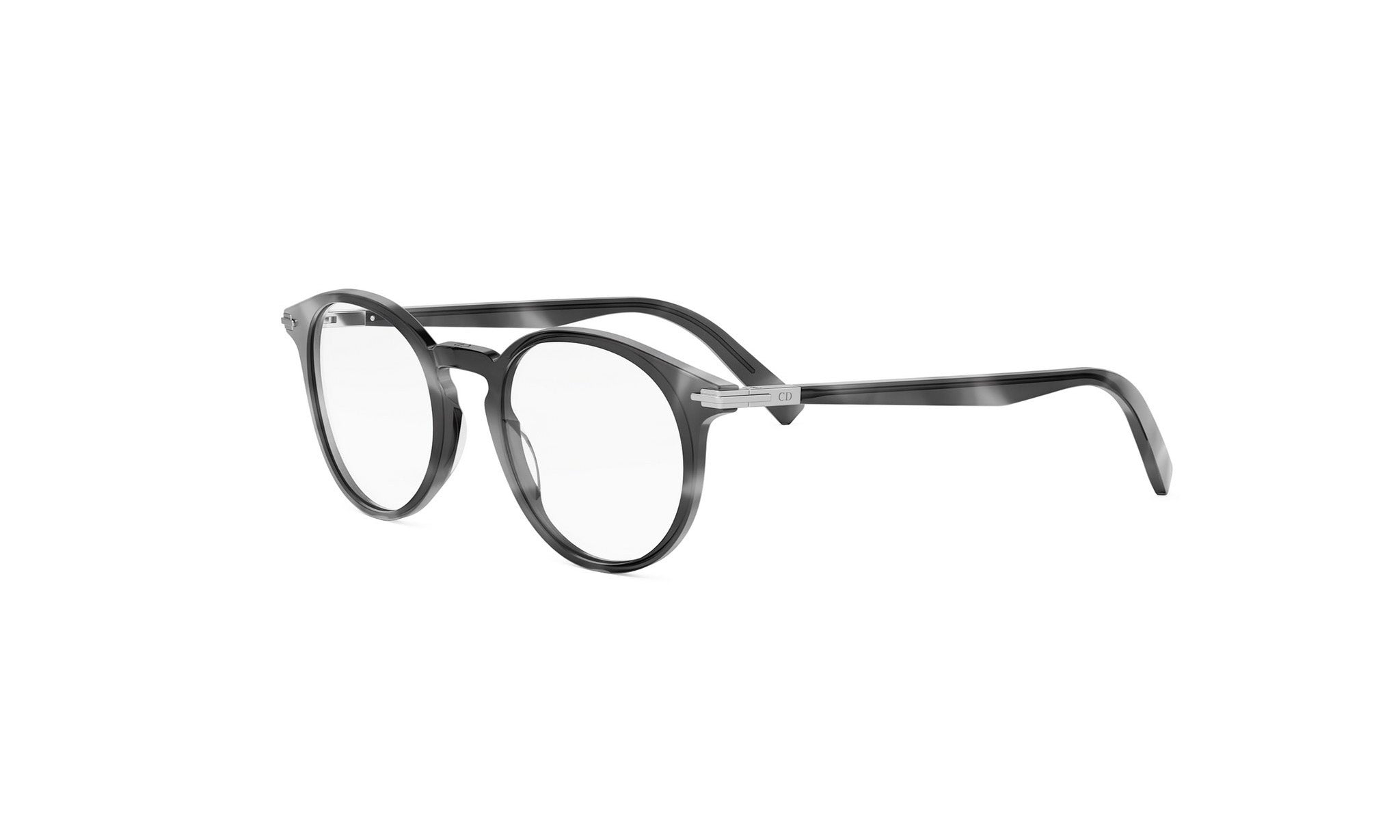 A pair of black-framed glasses with a sleek, modern design.