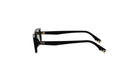 A pair of black Fendi sunglasses with gold accents.