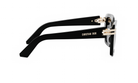 A pair of black sunglasses with gold accents, featuring the brand name "CHRISTIAN DIOR" on the frame.