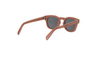 A pair of brown-tinted sunglasses with dark lenses.