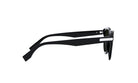 A pair of black sunglasses with a sleek, modern design.