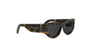 A pair of sunglasses with a tortoiseshell frame and dark lenses.