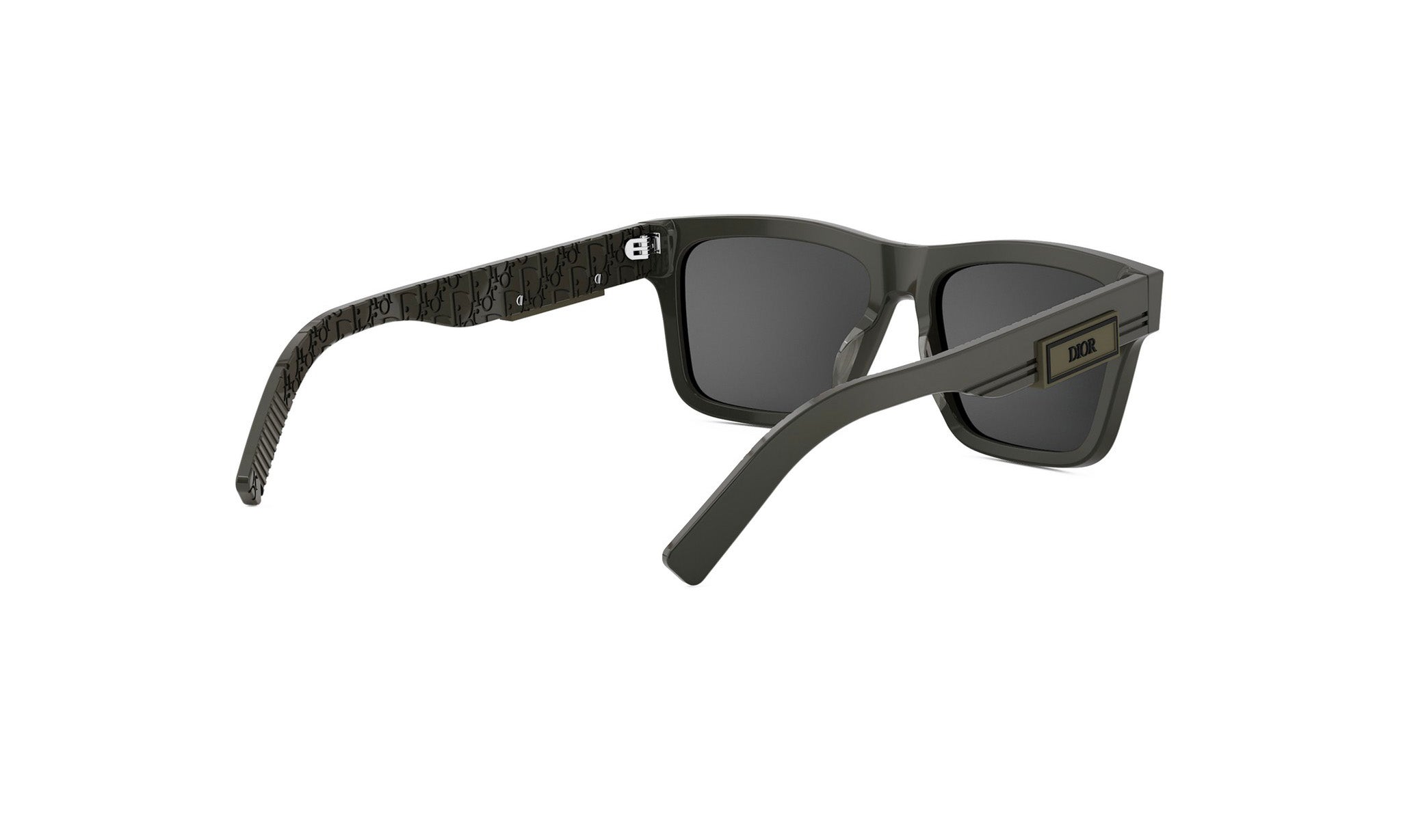 A pair of dark-colored sunglasses with a black frame and dark lenses.