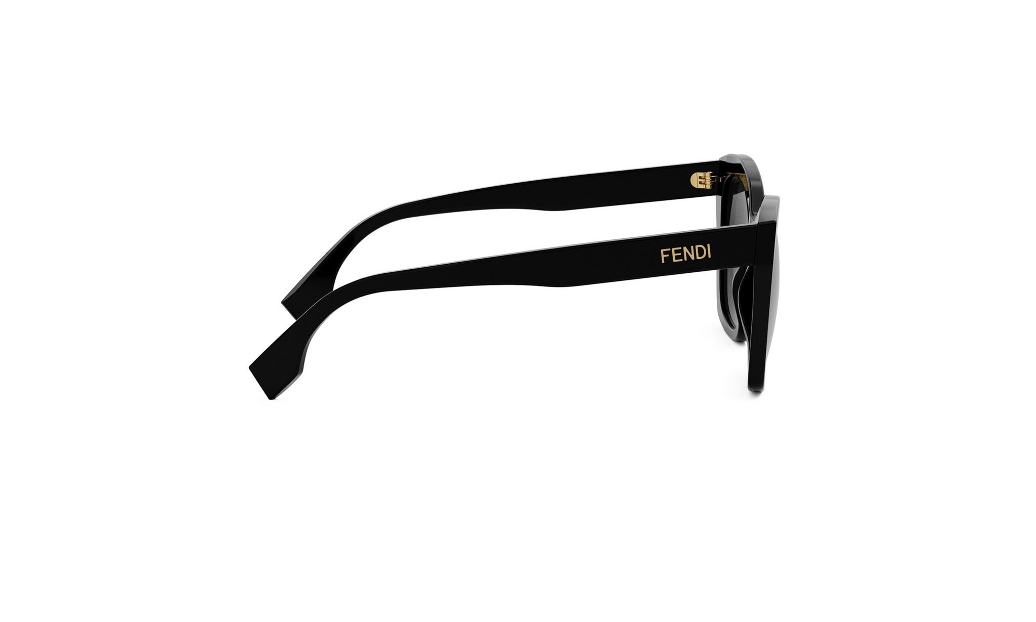 A pair of black Fendi sunglasses with a sleek, modern design.