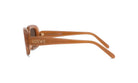 A pair of brown sunglasses with the LOEWE brand name visible on the frame.