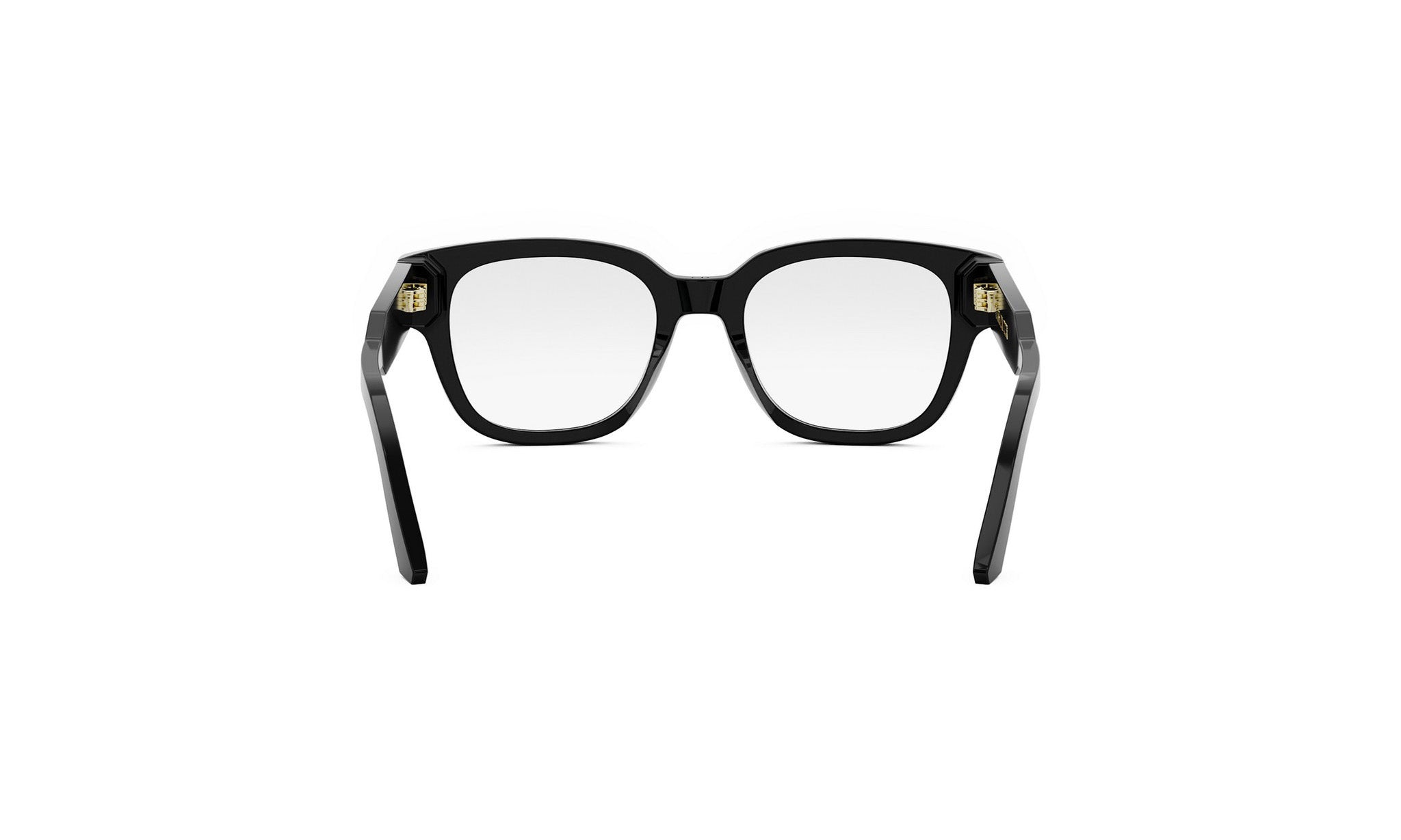 A pair of black-framed glasses with a sleek, modern design.