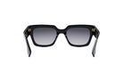 A pair of black sunglasses with a gradient lens design.